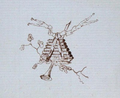 Dessin du carnet de croquis de Michael Faraday (plume et encre sur papier) - Michael Faraday