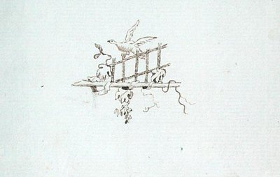 Dessin du carnet de croquis de Michael Faraday (plume et encre sur papier) - Michael Faraday