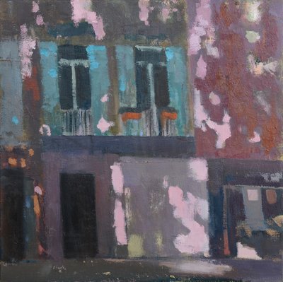 Ombres sur un mur, Provence, 2015 (huile sur lin) - Michael G. Clark