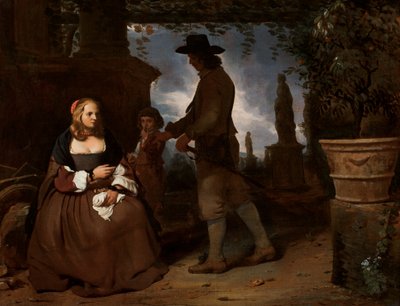 Un jeune couple et un garçon dans un jardin, vers 1650 - Michael Sweerts