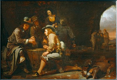 Soldats jouant dans une caverne amenagee en corps de garde. 1649 ... - Michael Sweerts