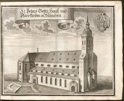 French : St. Peters Gotts Hauß et églises paroissiales à Munich - Michael Wening