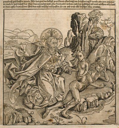 Dieu le Père créant Ève à partir de la côte d