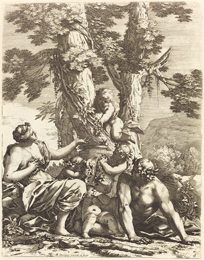 Bacchanale avec Bacchante assise - Michel Dorigny