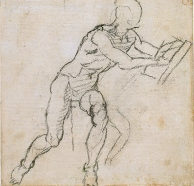 Un homme nu assis - Michelangelo Buonarroti