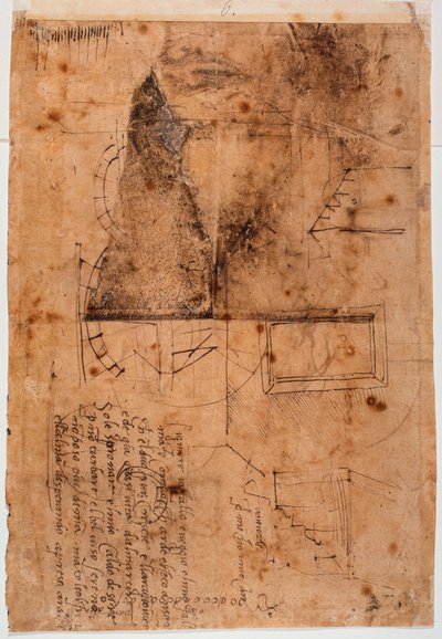 Études architecturales autographes et fragments poétiques - Michelangelo Buonarroti