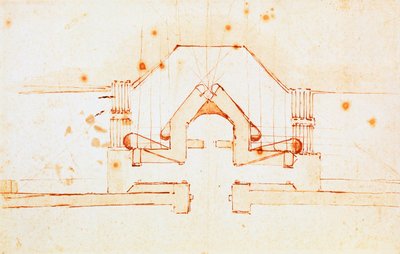 Dessin des fortifications pour Florence, design de Michel-Ange Buonarroti (1475-1564), Italie - Michelangelo Buonarroti