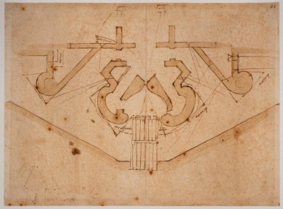 Conception de fortification pour une porte - Michelangelo Buonarroti