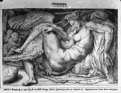 Leda, gravée par Jacobus Bos - Michelangelo Buonarroti