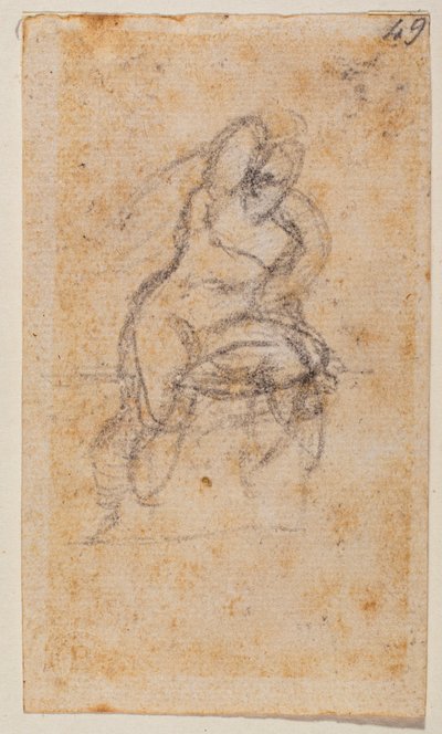 Étude de nu pour la chapelle Sixtine - Michelangelo Buonarroti