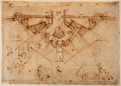Projet de remparts pour une porte - Michelangelo Buonarroti