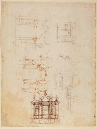 Études pour composition architecturale sous forme d