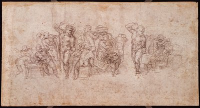Étude de figures pour une scène narrative (recto) - Michelangelo Buonarroti