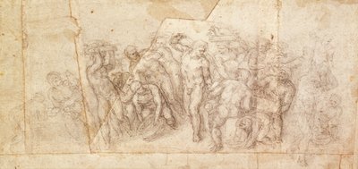 Étude de figures pour une scène narrative - Michelangelo Buonarroti