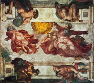 La Création du Soleil, de la Lune et des Plantes - Michelangelo Buonarroti