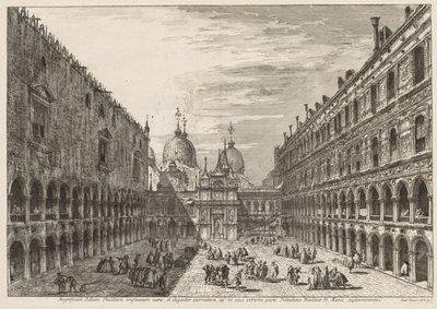 Vues de Venise : La cour du Palais des Doges - Michele Marieschi