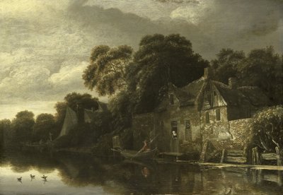 Vieille chaumière sur l