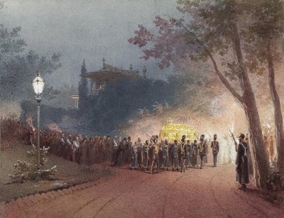 Transport du cercueil avec le corps d