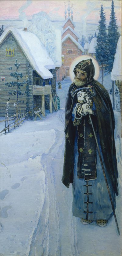 Triptyque des travaux de Saint Serge, partie droite, 1896 - Mikhail Vasilievich Nesterov