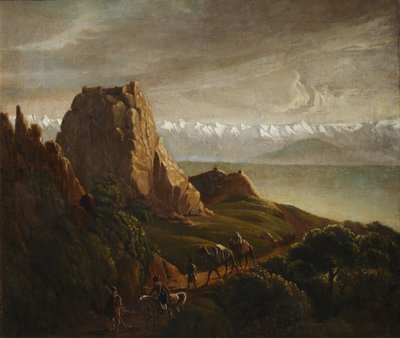 Paysage caucasien avec des chameaux - Mikhail Yuryevich Lermontov