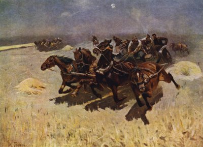 Tachanka (mitrailleuse montée sur une charrette tirée par des chevaux) - Mitrofan Borisovic Grekov