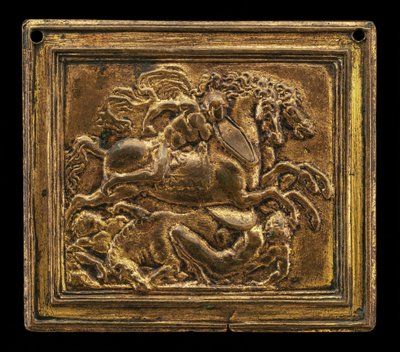 Scène de bataille, dans un cadre rectangulaire - Moderno