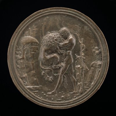 Hercule et le Lion de Némée, fin du XVe - début du XVIe siècle - Moderno