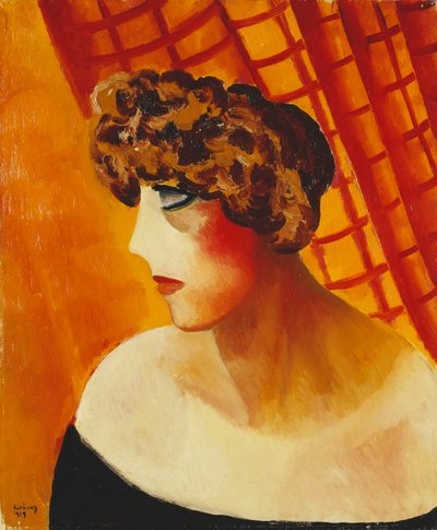 Profile with Blue Eyes ; Profil aux Yeux Bleus - Moise Kisling
