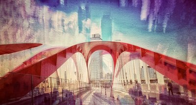 Reflets sur le pont d