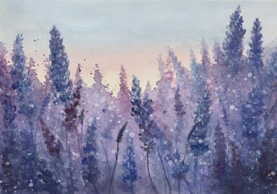 Lueur du coucher de soleil à la lavande - Monica Lindblom