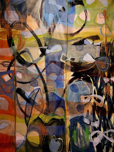 Flux abstrait coloré - Monika Riethmueller