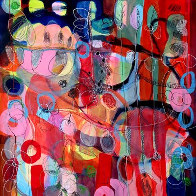 Abstrait organique éclatant - Monika Riethmueller