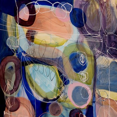 Formes abstraites organiques aux couleurs vives - Monika Riethmueller