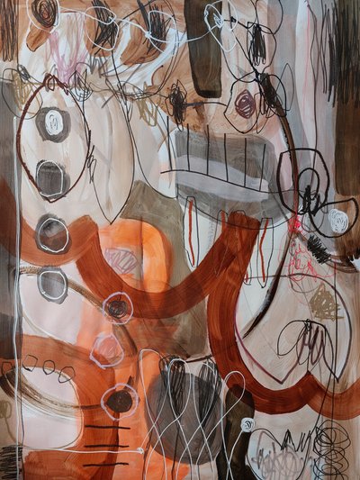 Formes abstraites chaleureuses - Monika Riethmueller