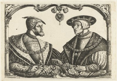 Charles V et Ferdinand I - Monogrammist CB met boom (attributed to)