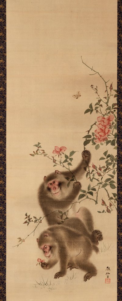Singes et roses - Mori Sosen