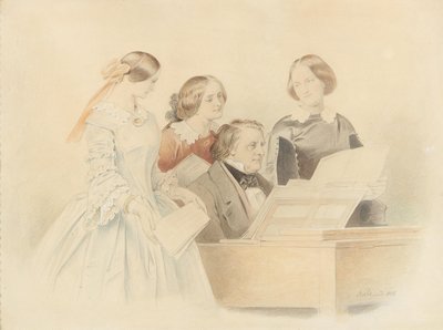 La répétition avec Franz Lachner, 1858 - Moritz Ludwig von Schwind