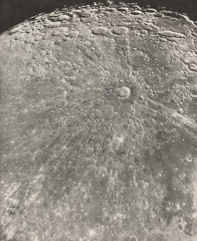 Photographie Lunaire Rayonnement de Tycho - Phase Croissante,1899 (photo) - Moritz & Puiseux Pierre Henri (1855 1928) Loewy