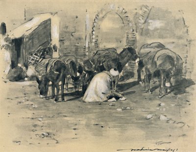 Scène de rue à Tanger - Mortimer L Menpes