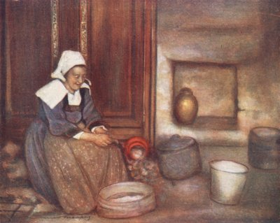 Dans une cuisine bretonne - Mortimer Ludington Menpes