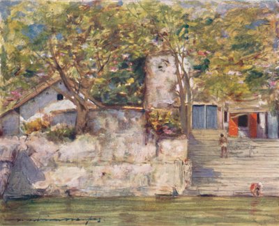 Sur les marches de la rivière à Agra, 1905 - Mortimer Ludington Menpes