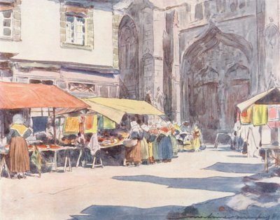 Devant la Cathédrale, Quimper - Mortimer Ludington Menpes
