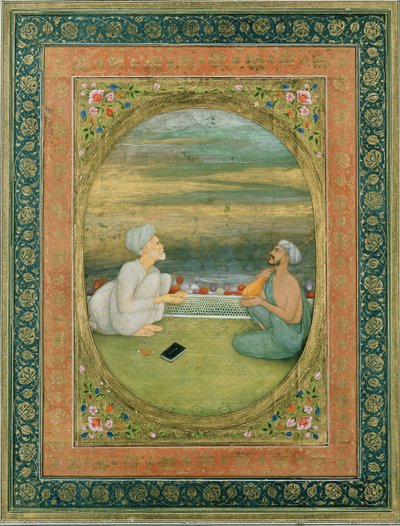 Un mullah et un musicien, vers 1640-1650 - Mughal School
