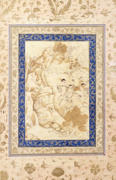 Scène de chasse - Mughal School