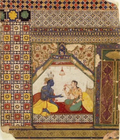 Rama essayant de justifier à Sita sa répudiation, vers 1595 - Mughal School