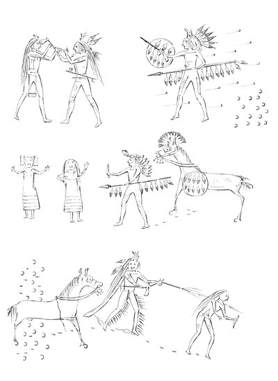 Exploits de Four Bears, guerrier amérindien, 1841 - Myers and Co