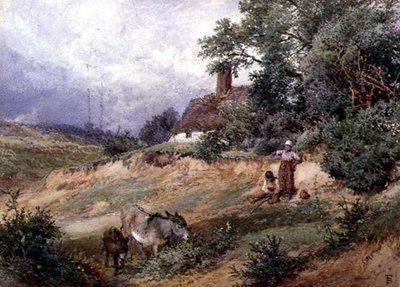 Enfants et ânes près d