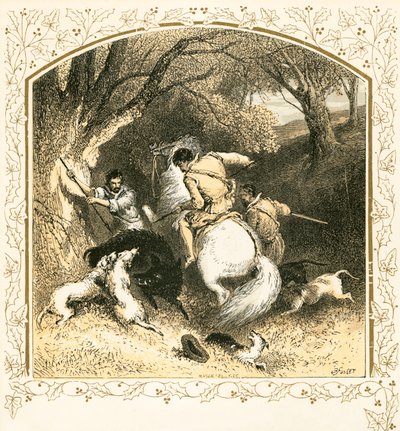 Chasse au sanglier - Myles Birket Foster