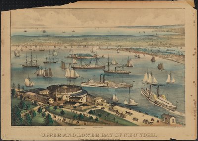 Baie supérieure et inférieure de New York, c.1881 - Nathaniel Currier