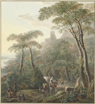 Paysage avec bergers et laitière - N. Lamme